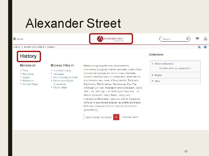 Alexander Street 17 