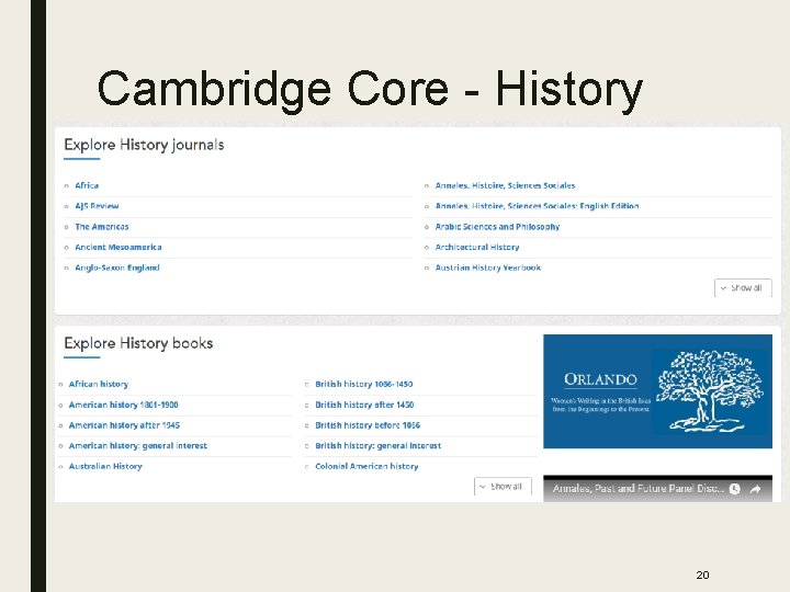 Cambridge Core - History 20 