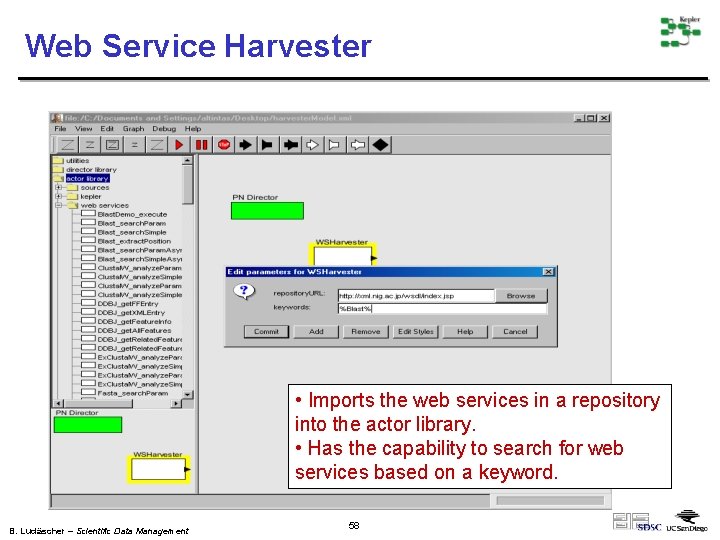 Web Service Harvester • Imports the web services in a repository into the actor