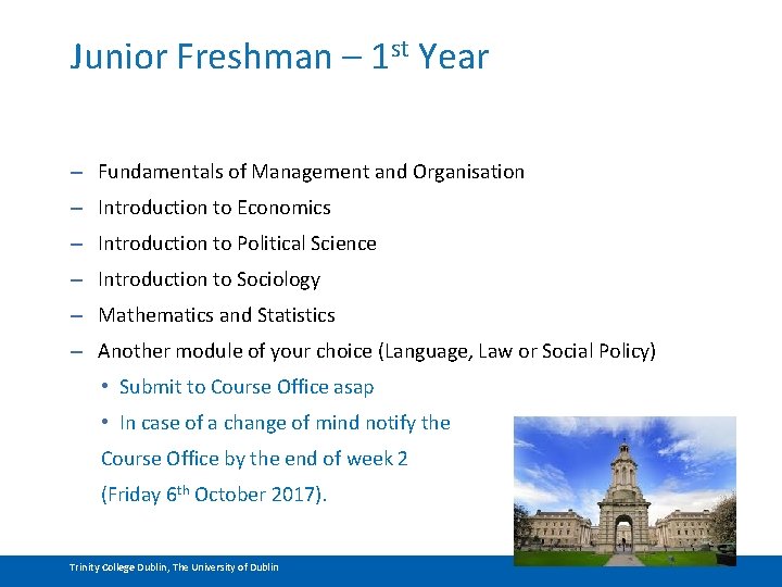 Junior Freshman – 1 st Year – Fundamentals of Management and Organisation – Introduction