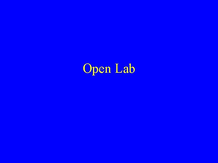 Open Lab 