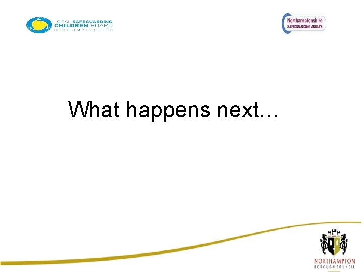 What happens next… 