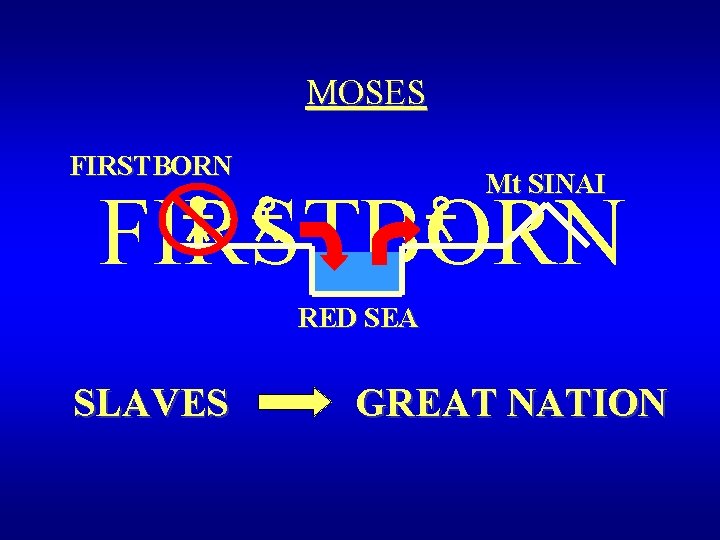 MOSES FIRSTBORN Mt SINAI FIRSTBORN RED SEA SLAVES GREAT NATION 