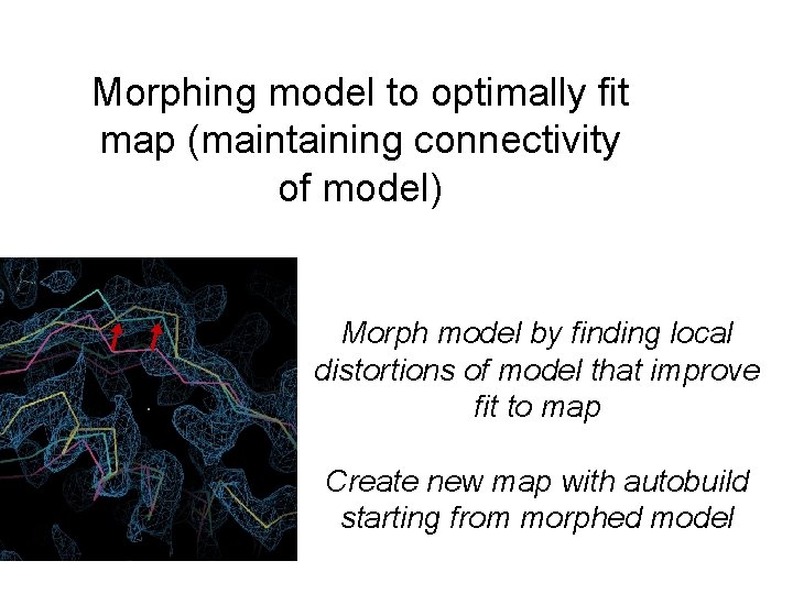 Morphing model to optimally fit map (maintaining connectivity of model) Morph model by finding