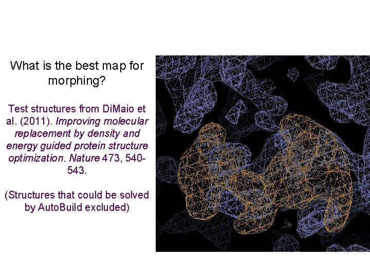 What is the best map for morphing? Test structures from Di. Maio et al.