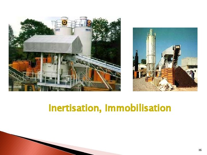 Inertisation, Immobilisation 36 