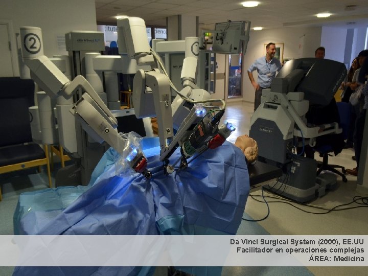 Da Vinci Surgical System (2000), EE. UU Facilitador en operaciones complejas ÁREA: Medicina 