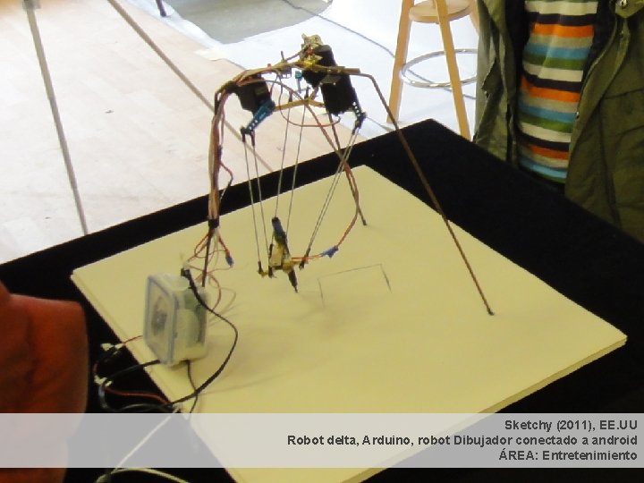 Sketchy (2011), EE. UU Robot delta, Arduino, robot Dibujador conectado a android ÁREA: Entretenimiento