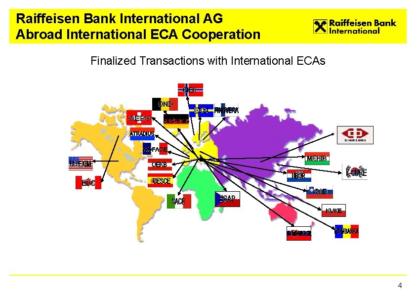 Raiffeisen Bank International AG Abroad International ECA Cooperation Finalized Transactions with International ECAs 4