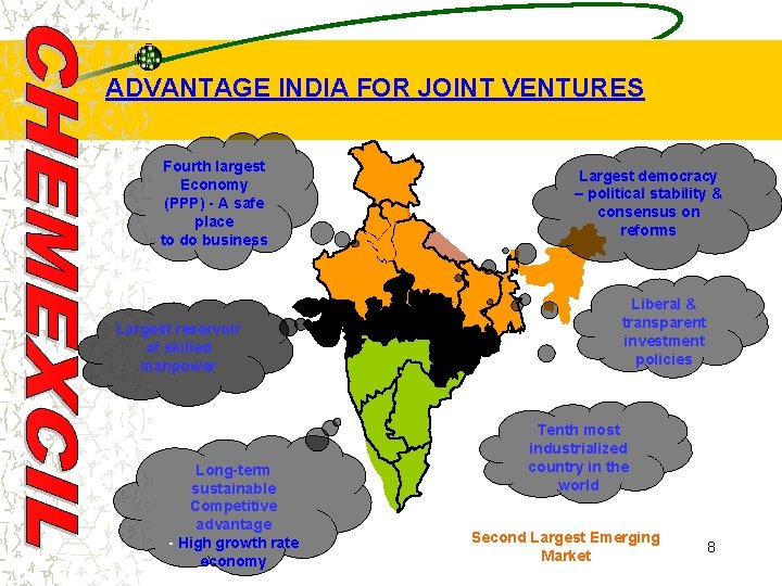 ADVANTAGE INDIA FOR JOINT VENTURES Fourth largest Economy (PPP) - A safe place to