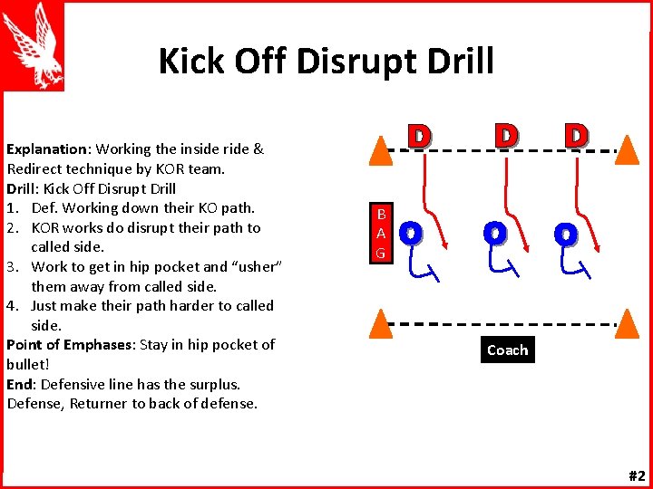 Kick Off Disrupt Drill Explanation: Working the inside ride & Redirect technique by KOR