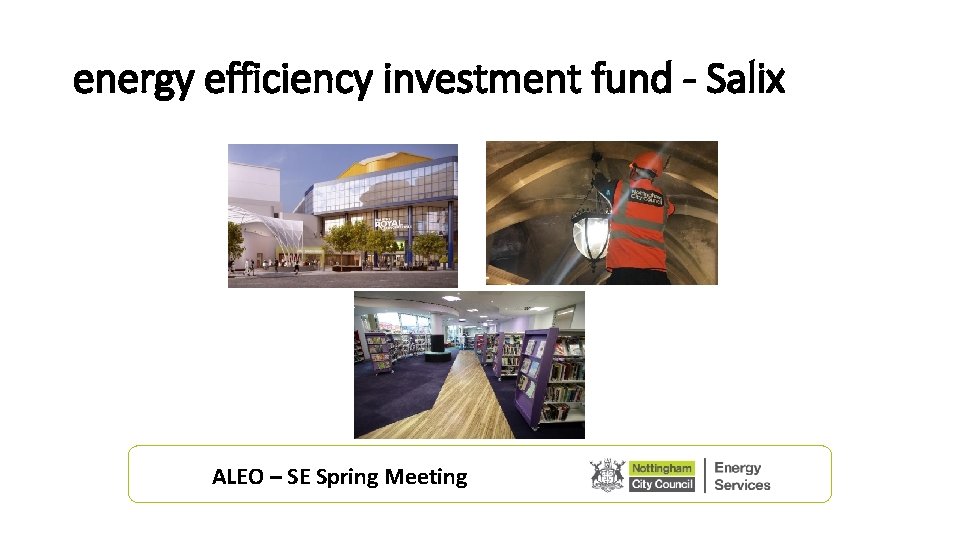 energy efficiency investment fund - Salix ALEO – SE Spring Meeting 