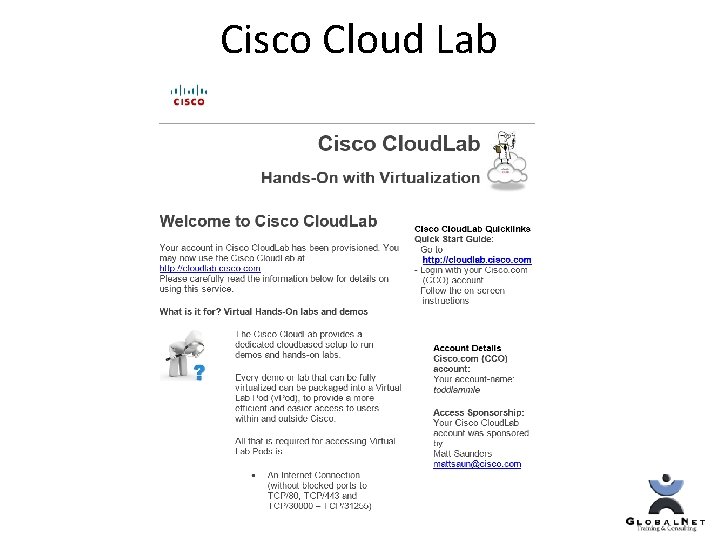 Cisco Cloud Lab 
