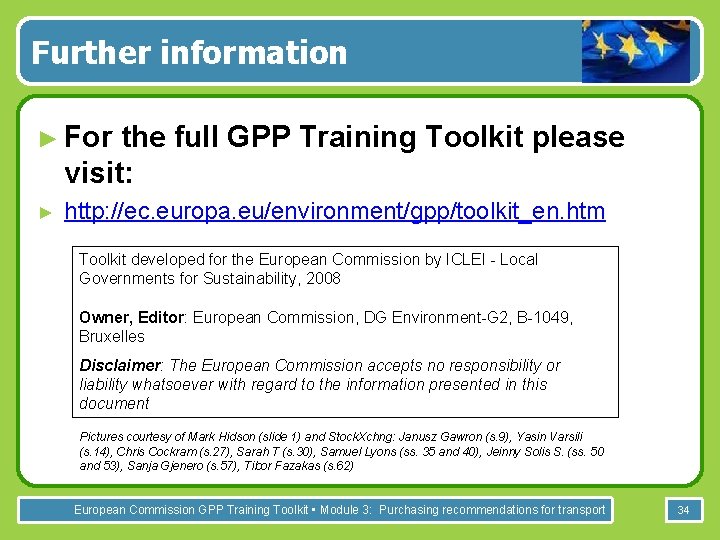 Further information ► For the full GPP Training Toolkit please visit: ► http: //ec.