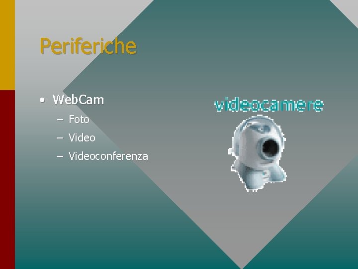 Periferiche • Web. Cam – Foto – Videoconferenza 