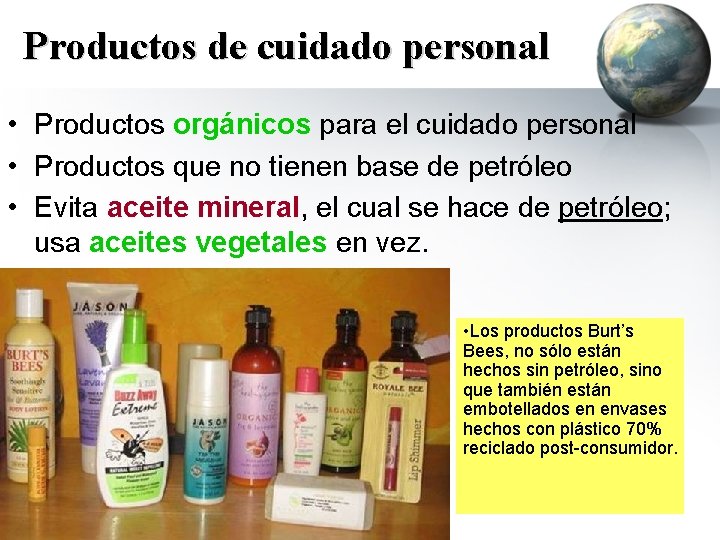 Productos de cuidado personal • Productos orgánicos para el cuidado personal • Productos que