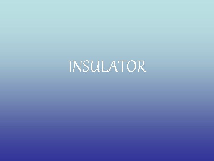 INSULATOR 