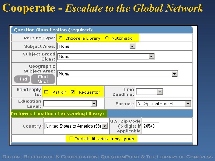 Cooperate - Escalate to the Global Network 