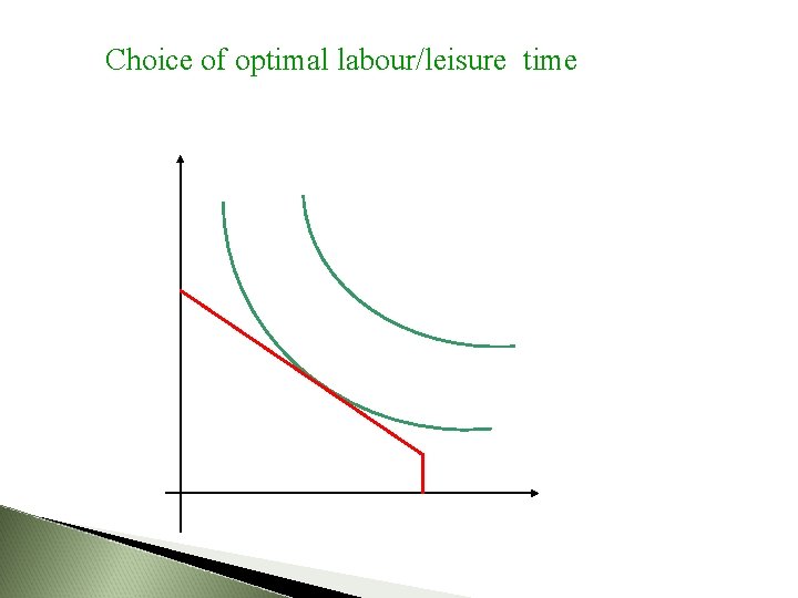 Choice of optimal labour/leisure time 