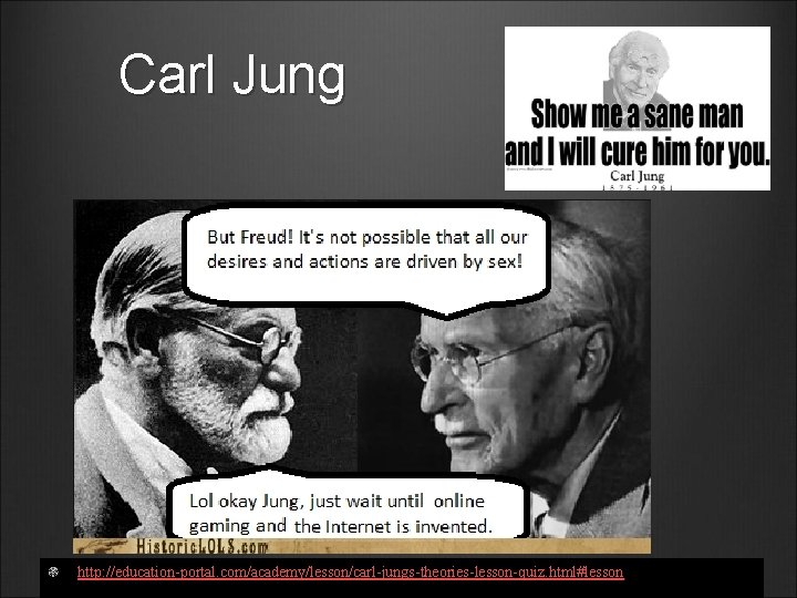 Carl Jung http: //education-portal. com/academy/lesson/carl-jungs-theories-lesson-quiz. html#lesson 