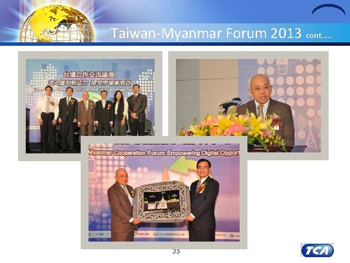 Taiwan-Myanmar Forum 2013 cont. . . 35 