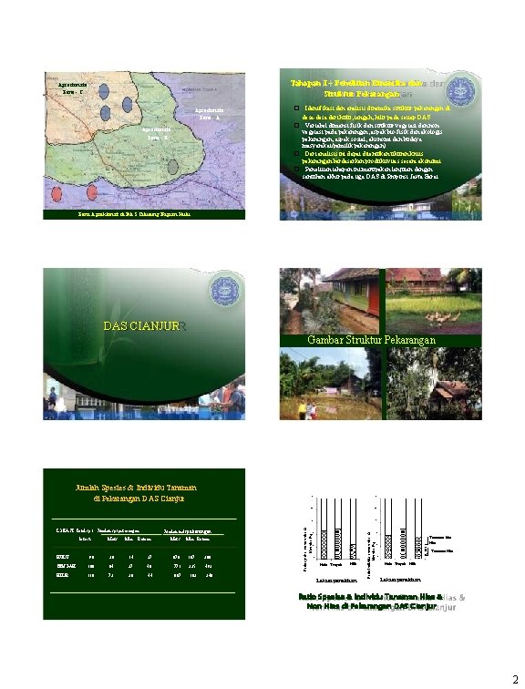 Tahapan I – Penelitian Dinamika dan Struktur Pekarangan Agroclimate Zone - C Identifikasi dan