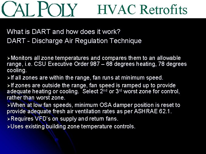 HVAC Retrofits What is DART and how does it work? DART - Discharge Air