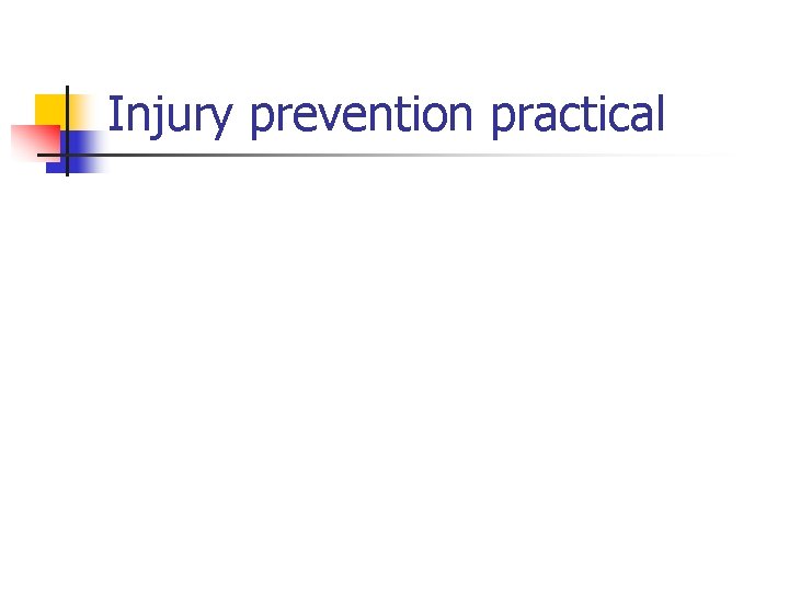 Injury prevention practical 