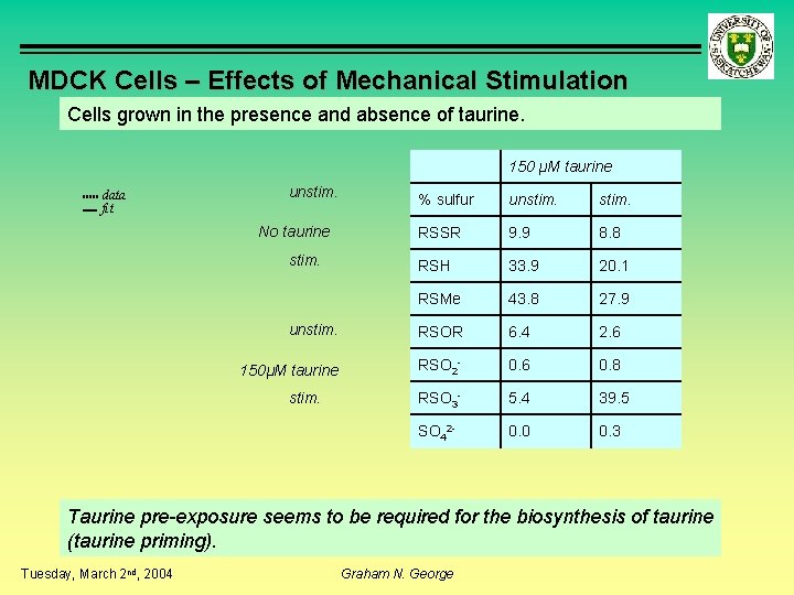 MDCK Cells – Effects of Mechanical Stimulation Cells grown in the presence and absence