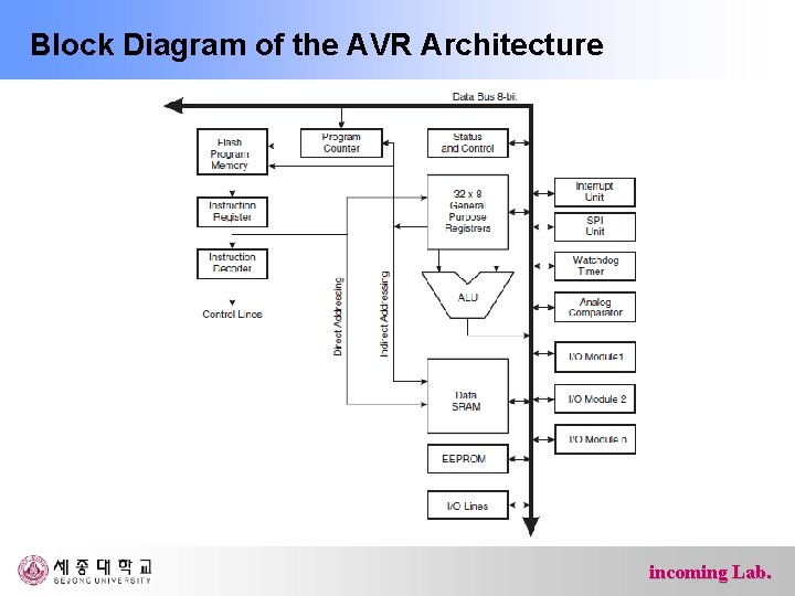 Block Diagram of the AVR Architecture incoming Lab. 