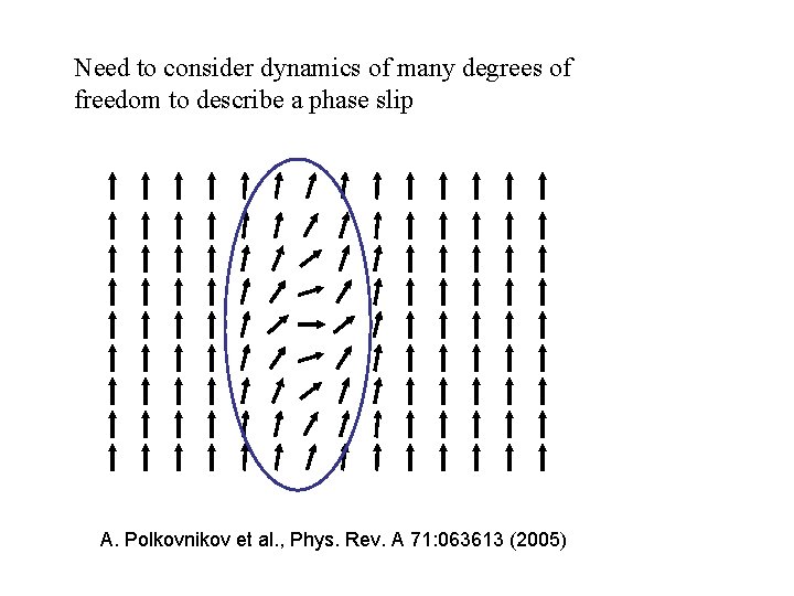 Need to consider dynamics of many degrees of freedom to describe a phase slip