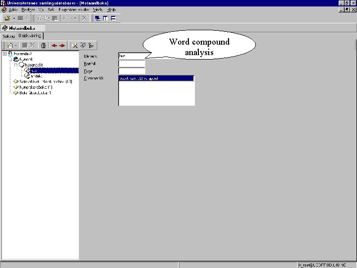 Word compound analysis 