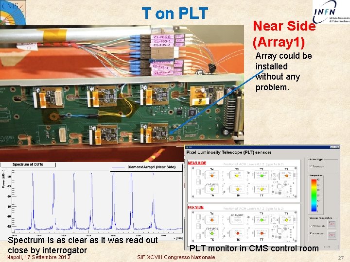 T on PLT Near Side (Array 1) Array could be installed without any problem.