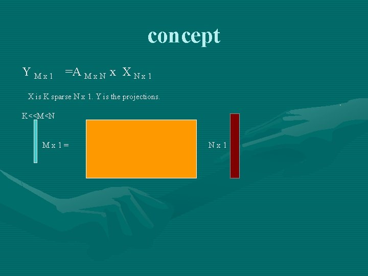 concept Y M x 1 =A M x N x X N x 1