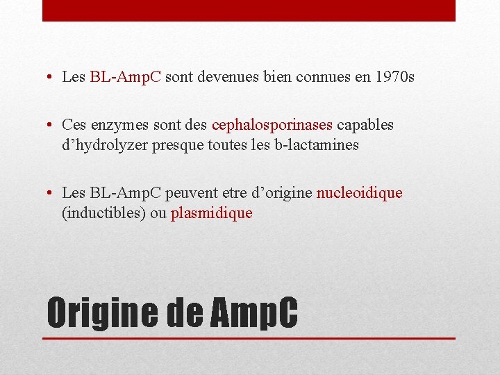  • Les BL-Amp. C sont devenues bien connues en 1970 s • Ces
