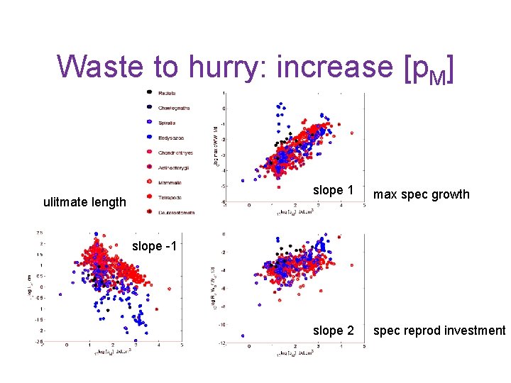 Waste to hurry: increase [p. M] ulitmate length slope 1 max spec growth slope