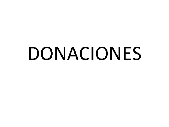 DONACIONES 