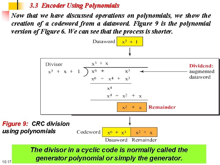 3. 3 Encoder Using Polynomials Now that we have discussed operations on polynomials, we 3. 3 Encoder Using Polynomials Now that we have discussed operations on polynomials, we