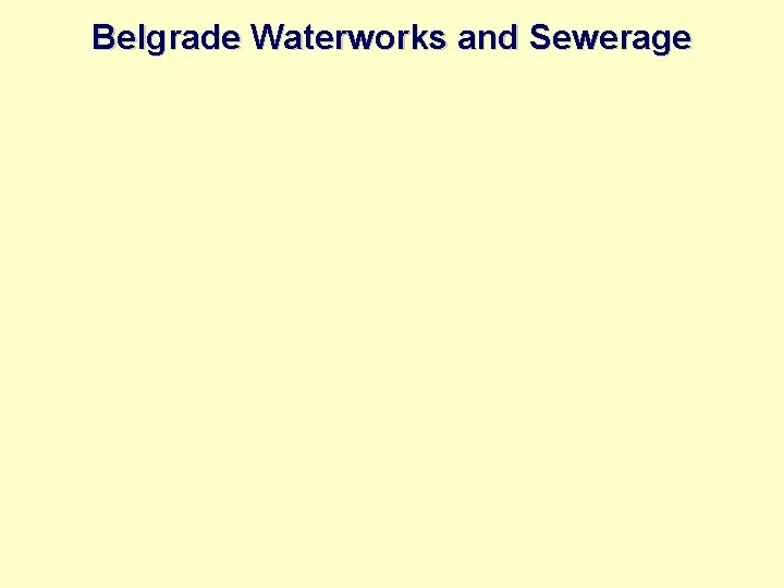 Belgrade Waterworks and Sewerage 