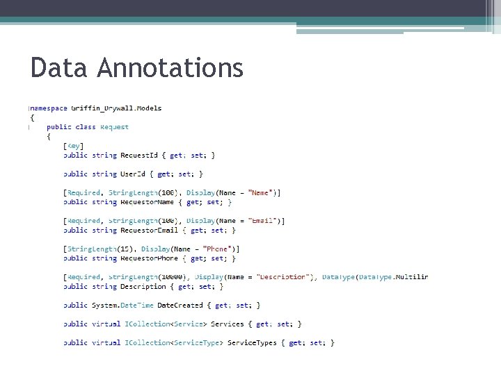 Data Annotations 