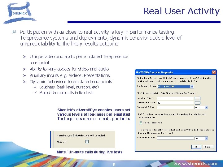 Real User Activity Participation with as close to real activity is key in performance