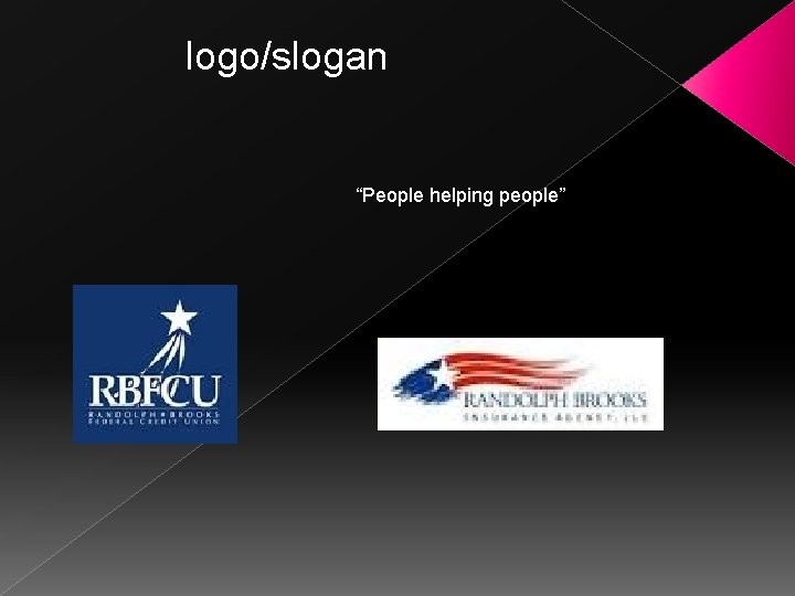 logo/slogan “People helping people” 