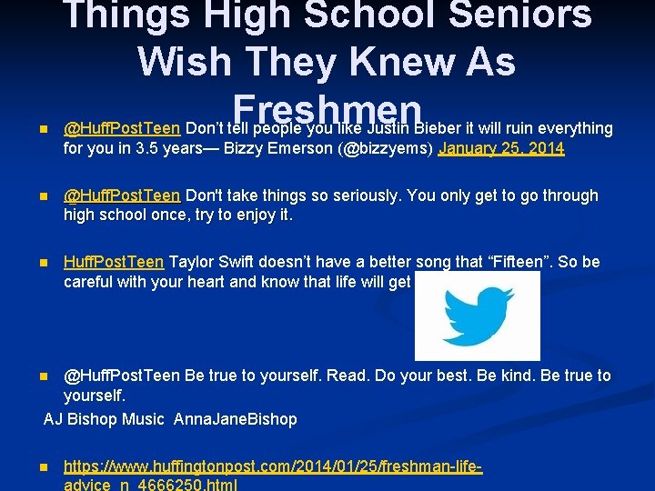 n Things High School Seniors Wish They Knew As Freshmen @Huff. Post. Teen Don’t