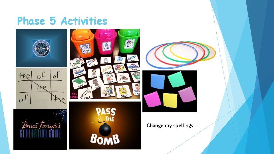 Phase 5 Activities Change my spellings 