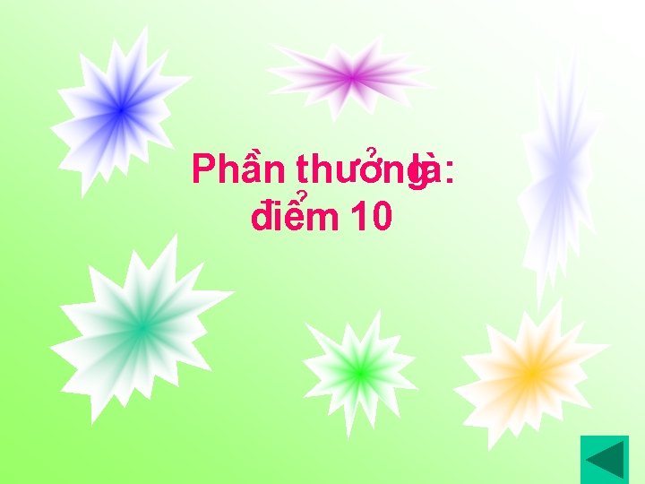PhÇn th ëng lµ: ®iÓm 10 