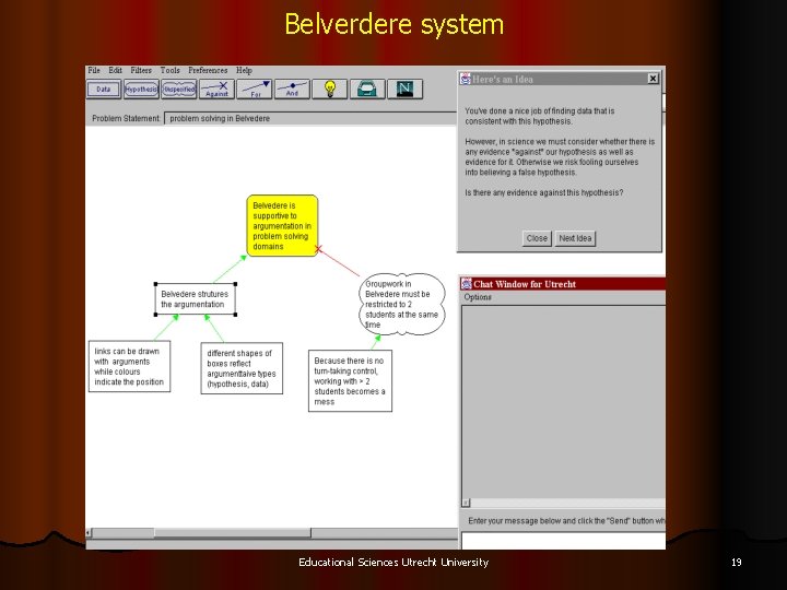 Belverdere system Educational Sciences Utrecht University 19 