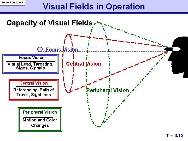 Topic 2 Lesson 3 Visual Fields in Operation Capacity of Visual Fields Focus Vision
