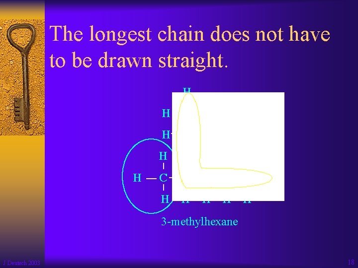 The longest chain does not have to be drawn straight. H H C H