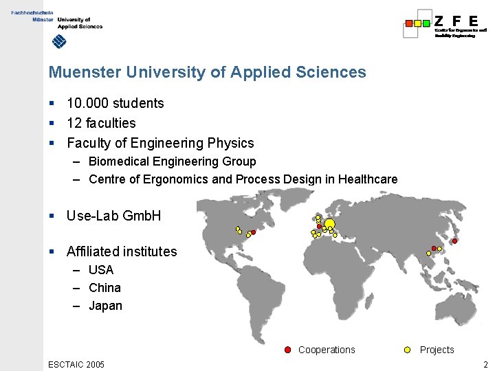 Muenster University of Applied Sciences § 10. 000 students § 12 faculties § Faculty