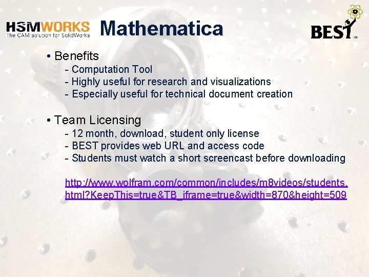 Mathematica • Benefits - Computation Tool - Highly useful for research and visualizations -